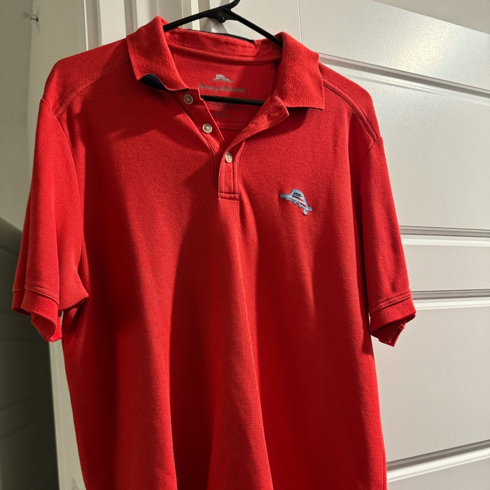 Tommy Bahama Men’s Polo Shirt – Medium – Barely Used - Red
